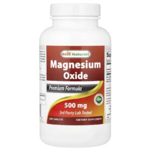 Best Naturals Óxido de Magnésio 500 mg 180 Comprimidos