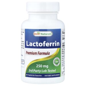 Best Naturals Lactoferrina 250 mg 60 Cápsulas Vegetarianas