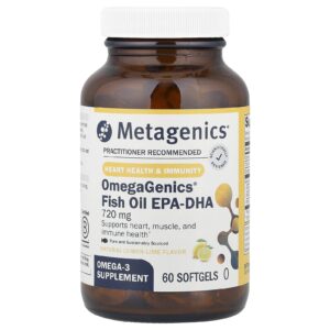 Metagenics OmegaGenics EPA-DHA 720 Limão e Limão 60 Cápsulas Softgel