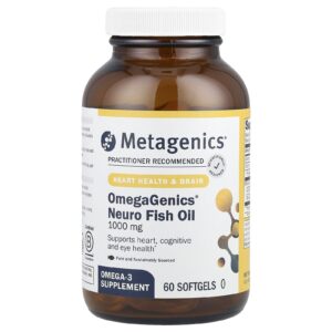 Metagenics OmegaGenics® Neuro Óleo de Peixe 1.000 mg 60 Cápsulas Softgel
