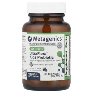 Metagenics Probiótico UltraFlora® para Crianças Uva 60 Comprimidos Mastigáveis