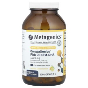 Metagenics OmegaGenics EPA-DHA 1000 Limão Natural 120 Cápsulas Softgel