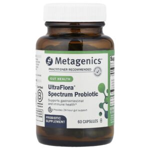 Metagenics Probiótico de Espectro UltraFlora® 30 Bilhões de UFCs 60 Cápsulas