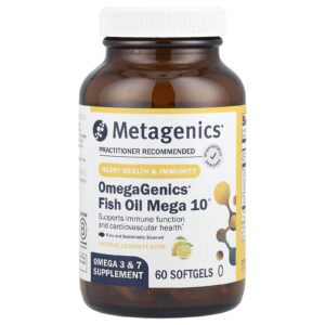 Metagenics OmegaGenics® Óleo de Peixe Mega 10® Limão Natural 60 Cápsulas Softgel