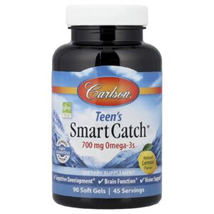 Carlson Teens Smart Catch® Sabor Natural de Limão 90 Cápsulas Softgel