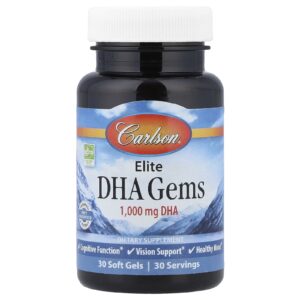 Carlson Pedras Preciosas Elite DHA 1.000 mg 30 Cápsulas Softgel