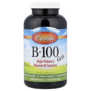 Carlson Cápsulas B-100 200 Cápsulas Softgel