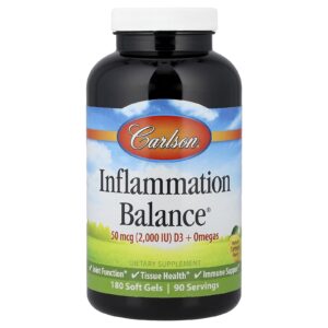 Carlson Inflamação Balance Natural Limão 180 Cápsulas Softgel
