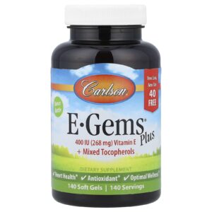 Carlson E-Gems® Plus 140 Cápsulas Softgel