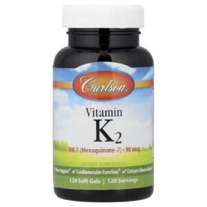 Carlson Vitamina K2 90 mcg 120 Cápsulas Softgel