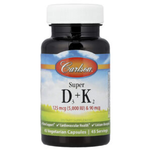 Carlson Super D3 + K2 45 Cápsulas Vegetarianas