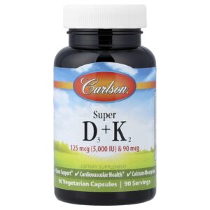 Carlson Super D3 + K2 90 Cápsulas Vegetarianas