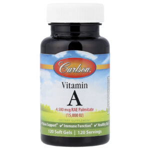 Carlson Vitamina A 4.500 mcg RAE (15.000 UI) 120 Cápsulas Softgel