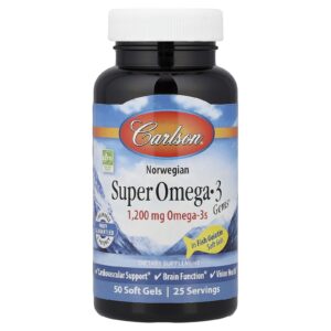 Carlson Norwegian Super Omega-3 Gems® 50 Cápsulas Softgel