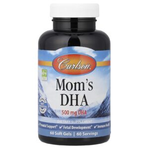 Carlson Moms DHA 500 mg 60 Cápsulas Softgel