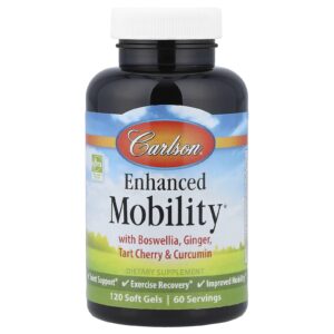 Carlson Enhanced Mobility® com Bosvélia Gengibre Amarena e Curcumina 120 Cápsulas Softgel