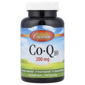 Carlson CoQ10 200 mg 120 Cápsulas Softgel