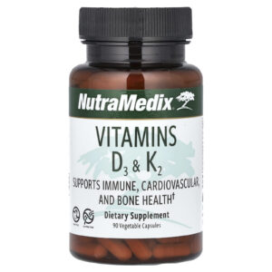 NutraMedix Vitaminas D3 e K2 90 Cápsulas Vegetais