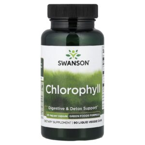 Swanson Clorofila 90 Cápsulas Vegetais Líquidas