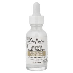 SheaMoisture Óleo de Coco Virgem 100% Sérum de Hidratação Diária de Ácido Hialurônico 30 ml (1 fl oz)