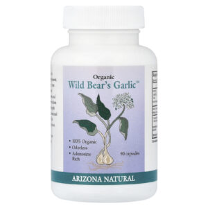 Arizona Natural Wild Bear´s Garlic™ Orgânicos 90 Cápsulas (117 mg por Cápsula)