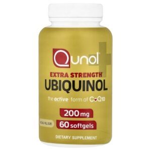Qunol Ubiquinol 200 mg 60 Cápsulas Softgel