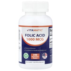 Vitamatic Ácido Fólico 240 Comprimidos Vegetarianos (1.667 mcg por Comprimido)