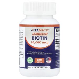 Vitamatic Biotina com Queratina Hidrolisada 120 Comprimidos