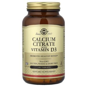 Solgar Citrato de Cálcio com Vitamina D3 120 Comprimidos