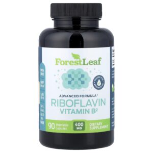 Forest Leaf Riboflavina Vitamina B2 400 mg 90 Cápsulas Vegetais