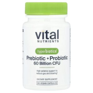 Vital Nutrients Hyperbiotics® Prebióticos + Probióticos 30 Cápsulas Veganas