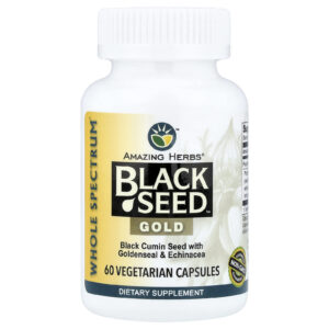 Amazing Herbs Black Seed™ Ouro 60 Cápsulas Vegetarianas