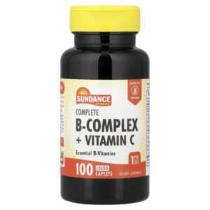 Sundance Vitamins Complexo B + Vitamina C 100 Cápsulas Revestidas