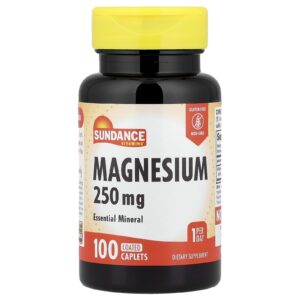Sundance Vitamins Magnésio 250 mg 100 Cápsulas Revestidas