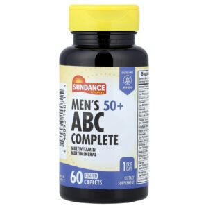 Sundance Vitamins Mais de 50 anos Multivitamínico Completo ABC Cápsulas Multiminerais 60 Cápsulas Revestidas