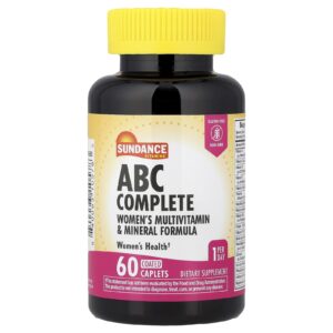 Sundance Vitamins ABC Complete Fórmula Multivitamínica e Mineral para Mulheres 60 Cápsulas Revestidas