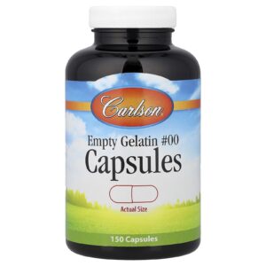 Carlson Cápsulas de Gelatina Vazias #00 150 Cápsulas