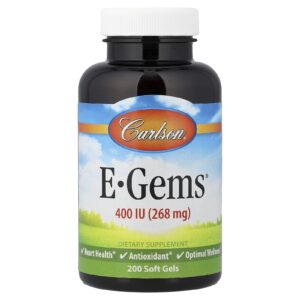 Carlson E-Gems® 400 UI (268 mg) 200 Cápsulas Softgel