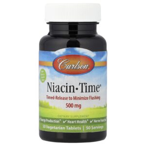 Carlson Tempo de Niacina 500 mg 50 Comprimidos Vegetarianos