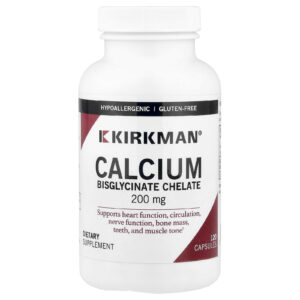 Kirkman Labs Bisglicinato de Cálcio Quelato 200 mg 120 Cápsulas