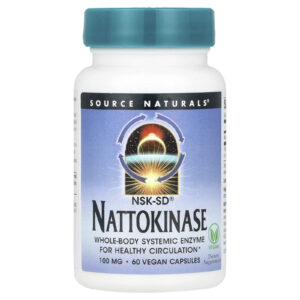 Source Naturals Nattokinase 100 mg 60 Cápsulas Veganas