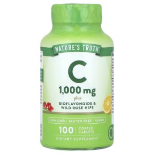 Natures Truth Vitamina C com Bioflavonoides e Rosa-Mosqueta Silvestre 100 Cápsulas Revestidas