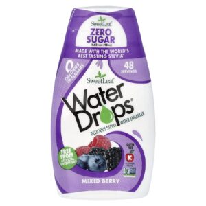 SweetLeaf Stevia Water Drops Delicioso Potencializador de Água de Estévia Frutos Silvestres 48 ml (162 fl oz)