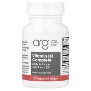 Allergy Research Group Vitamina D3 Completa 60 Cápsulas Softgel Vegetarianas