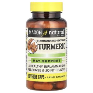 Mason Natural Cúrcuma Extrato Padronizado 60 Cápsulas Vegetais (500 mg por Cápsula)