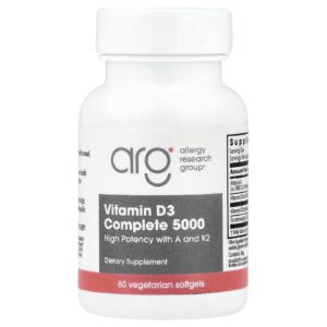 Allergy Research Group Vitamina D3 Completa 5.000 60 Cápsulas Softgel Vegetarianas