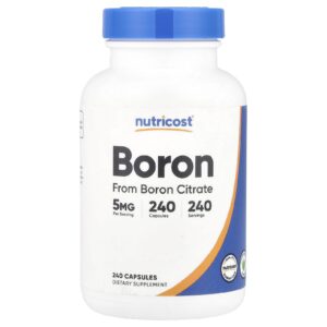Nutricost Boro 5 mg 240 Cápsulas