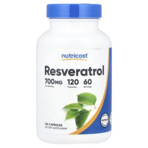 Nutricost Resveratrol 120 Cápsulas (350 mg por Cápsula)