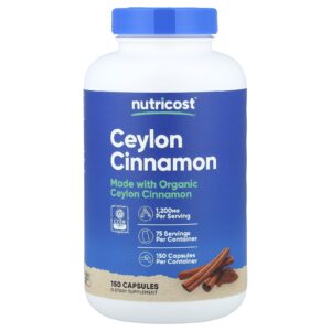 Nutricost Canela do Ceilão 150 Cápsulas (600 mg por Cápsula)