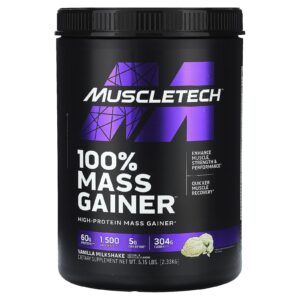 MuscleTech Ganhador de Massa 100% Milkshake de Baunilha 233 kg (515 lbs)